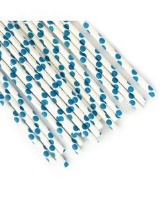 SORBETE POLIPAPEL BLANCO LUNARES x 25 U.
