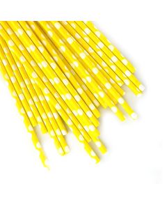 SORBETE POLIPAPEL AMARILLO LUNARES x 25 U.