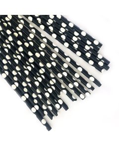 SORBETE POLIPAPEL NEGRO LUNARES x 25 U.