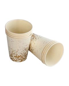 VASO POLIPAPEL ORO X 8 UNI