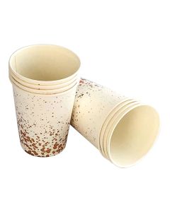 VASO POLIPAPEL ROSA GOLD X 8 UNI