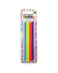 VELA FINITA MAGICA MULTICOLOR 17 CM. x 24 U.