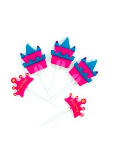 VELA FORMA PRINCESAS X 5 U.
