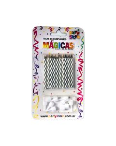 VELA MAGICA BLANCA X 10 U.