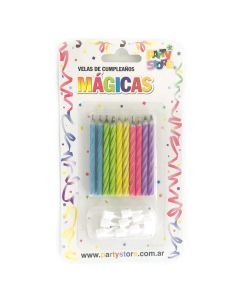 VELA FINITA MAGICA MULTICOLOR X 10 U.