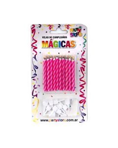 VELA MAGICA MAGENTA X 10 U.