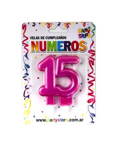 VELA NUMERO DOBLE 15 AÑOS