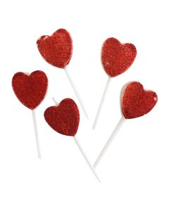 VELAS CORAZON ROJO GIBRE x 5 UNI.