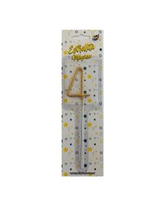 VELA ESTRELLITA DORADA N°4
