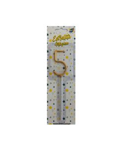 VELA ESTRELLITA DORADA N°5