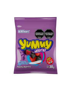 GOMA YUMMY MORITAS 30 GRS X 12 UNI.