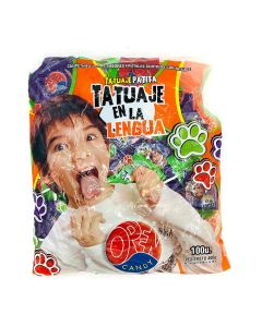 CHUPETIN OPEN CANDY CON TATOO X 100 U.