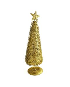 ARBOL DORADO CON PIE 33 CM.