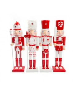 SET x4 CASCANUECES BLANCO Y ROJO 12,5cm