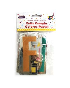 GUIRNALDA FELIZ CUMPLE PASTEL