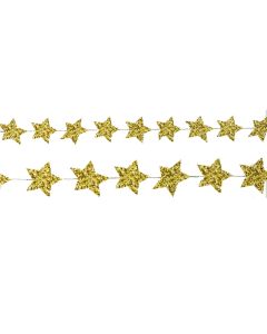 GUIRNALDA ESTRELLITAS DORADAS GLITTER