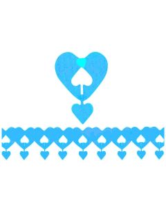 GUIRNALDA CORAZON COLGANTE GRANDE CELESTE