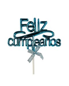 TOPPER FELIZ CUMPLE VARIOS COLORES