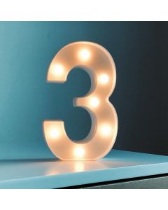 NUMERO 3 CON LUZ