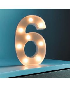 NUMERO 6 CON LUZ