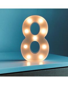 NUMERO 8 CON LUZ
