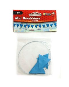 MINI BANDERIN CELESTE