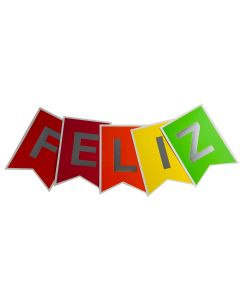BANDERIN MULTICOLOR FELIZ CUMPLE 