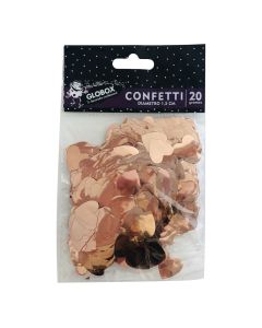 CONFETI CORAZON ROSA GOLD X 20 G