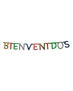 CARTEL BIEVENIDOS HOLOGRÁFICA X 1 UNI.