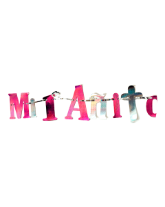CARTEL 1º AÑITO GIGANTE ROSA