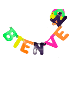 BANDERIN BIENVENIDOS FLUO GRANDE