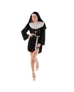 DISFRAZ MONJA CON VELO ADULTO
