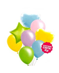 SET DE GLOBOS PASTEL