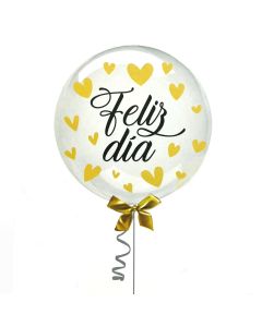 GLOBO LETTERING FELIZ DIA DORADO