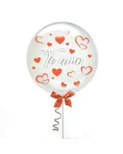 GLOBO LETTERING TE AMO BLANCO