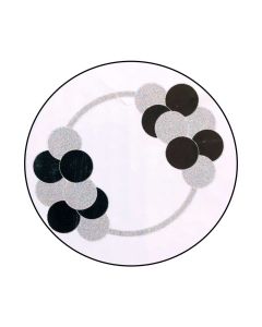 KIT ARO DE GLOBOS PLATEADO Y NEGRO