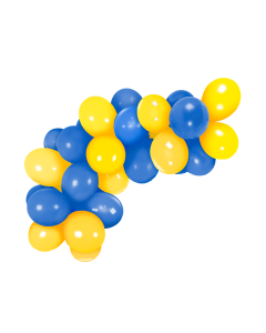 GUIRNALDA GLOBOS AZUL Y AMARILLO