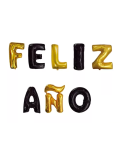 GLOBO METALIZADO SET FELIZ AÑO