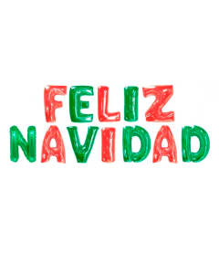 GLOBO METALIZADO SET FELIZ NAVIDAD