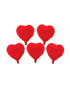 GLOBO METALIZADO CORAZONES ROJOS