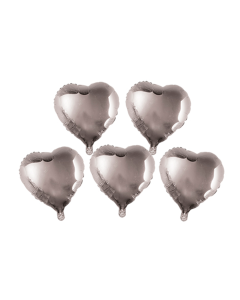 GLOBO METALIZADO CORAZONES PLATA