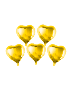 GLOBO METALIZADO CORAZONES DORADO