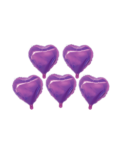 GLOBO METALIZADO CORAZONES VIOLETA