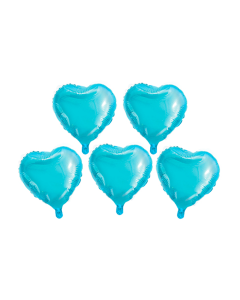GLOBO METALIZADO CORAZONES CELESTE