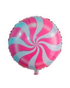 GLOBO METALIZADO REDONDO CHUPETÍN ROSA 46 CM.