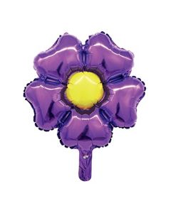 GLOBO FLOR 5 PETALOS VIOLETA 14¨