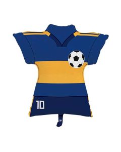 GLOBO CAMISETA AZUL Y AMARILLO 24¨