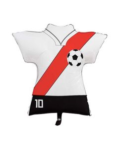 GLOBO CAMISETA ROJA Y BLANCA 24¨