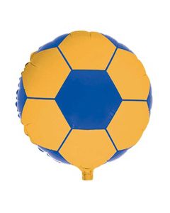 GLOBO PELOTA AZUL Y AMARILLO 18¨