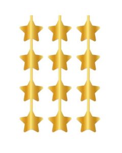 CORTINA METALIZADA ESTRELLA DORADA